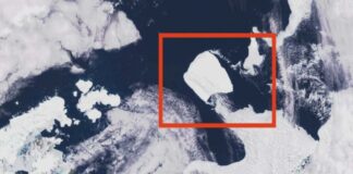 Το μεγαλύτερο παγόβουνο του κόσμου σε κίνηση